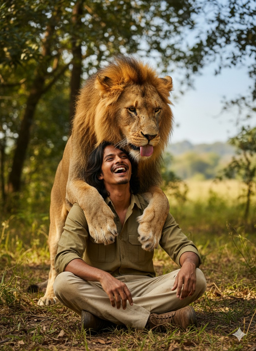 25-year-old young person in the forest
