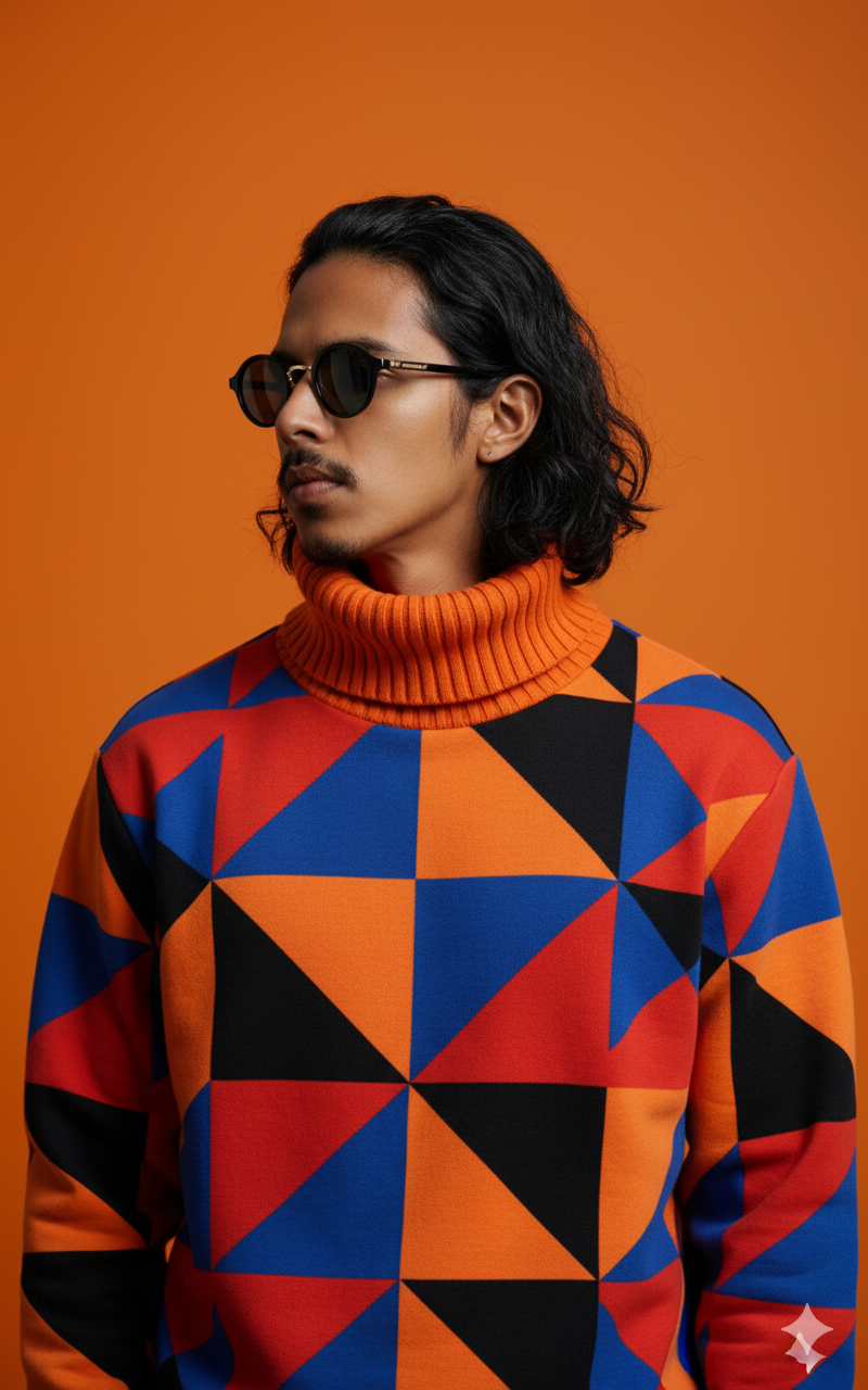 Ultra-realistic 8K fashion portrait of a male model